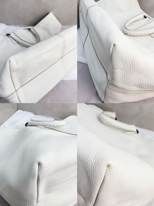 Bottega Veneta白色鹿皮皮革托特包 