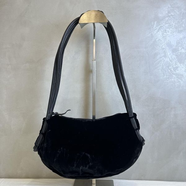 Emporio Armani 亞曼尼 毛毛半月包 水餃包 