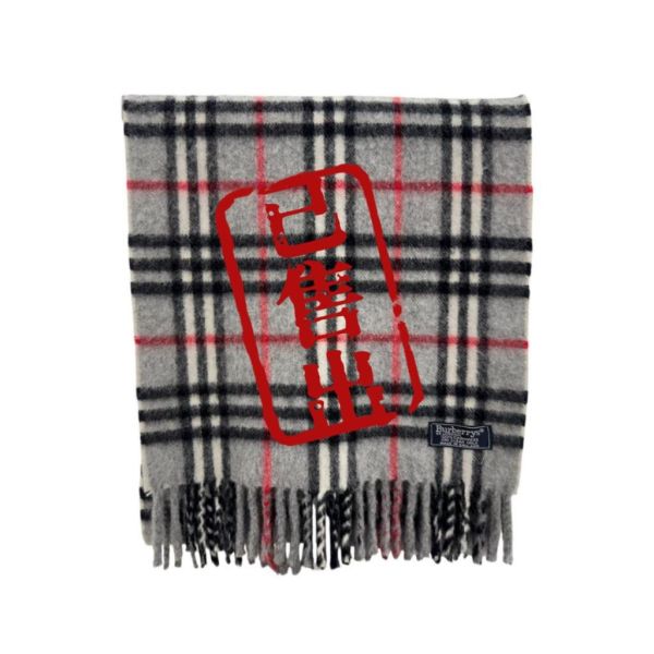 Burberry 經典格紋羊毛圍巾 