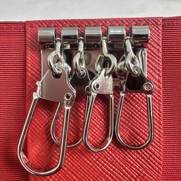 Agnes B 藍色釦式鑰匙包 