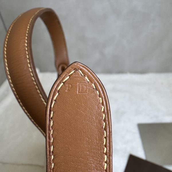Hermès Trim 31金棕金釦拼帆布 