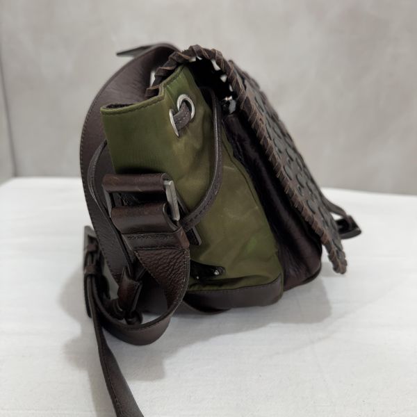 Prada 普拉達 Archive 尼龍皮革拼接郵差包 