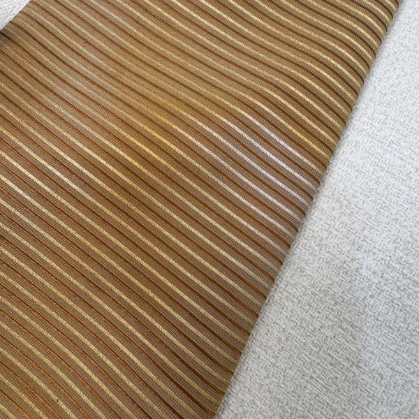 LANVIN 黃條紋 領帶 領結 絲綢（中古） 
