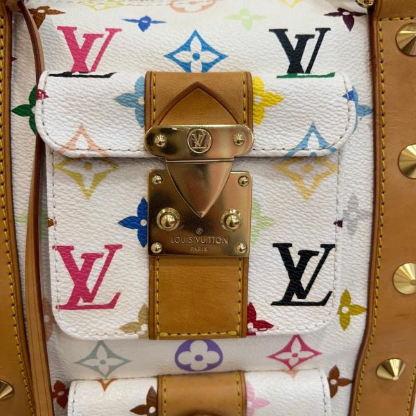 LV 村上隆白三彩 keepall 45 旅行包 