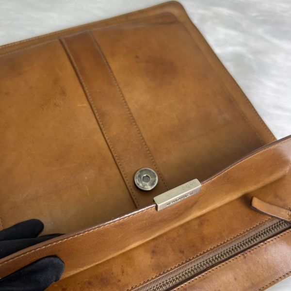 YsL 棕色皮革 斜背包 