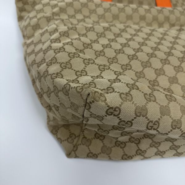 Gucci 古馳 超大購物米色帆布托特包 