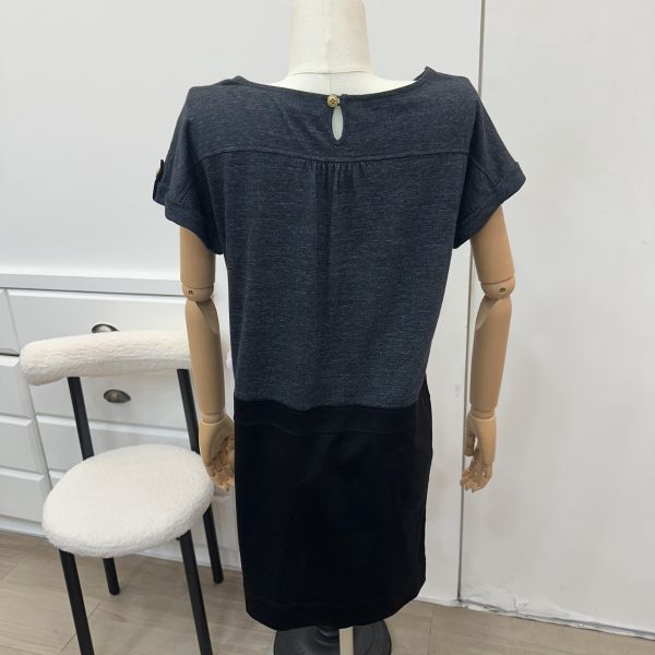 Burberry 巴寶莉 拼接黑灰連身裙 藍標 