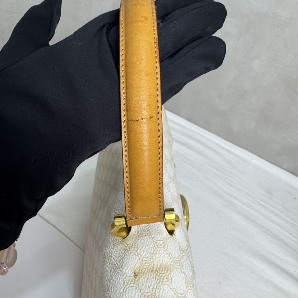 Celine 白色老花雙子星手提包 