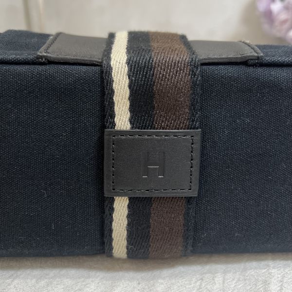 Hermès 愛馬仕 帆布拼皮購物包 