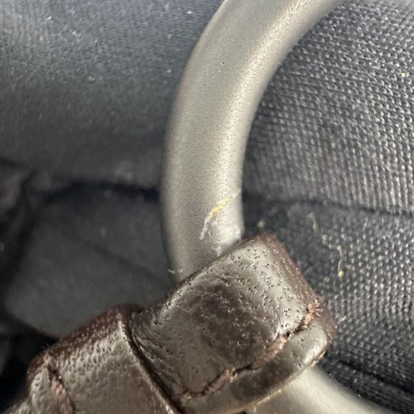 BV 中古咖啡色小編織鏡子鑰匙圈吊飾 