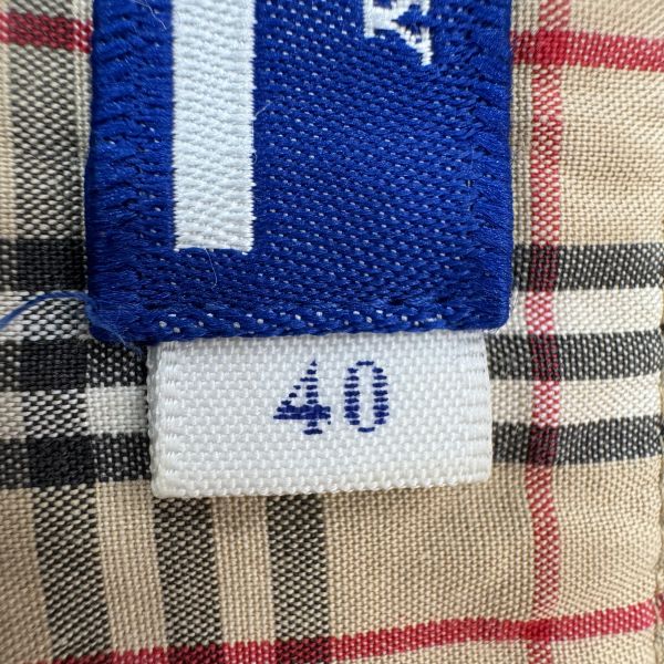 Burberry 七分袖格紋襯衫 