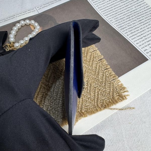 Hermès 迷你藍零錢包 