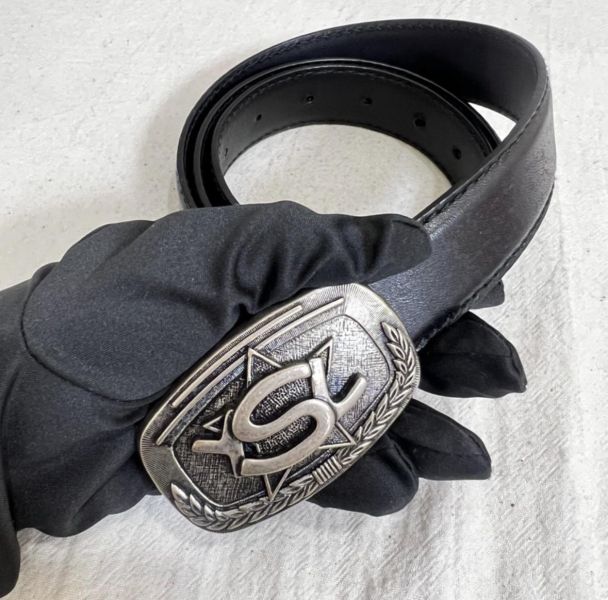 YSL 五角星月桂葉環繞 皮帶 