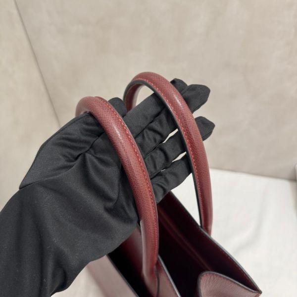 Hermès whitebus 酒紅手提托特包 
