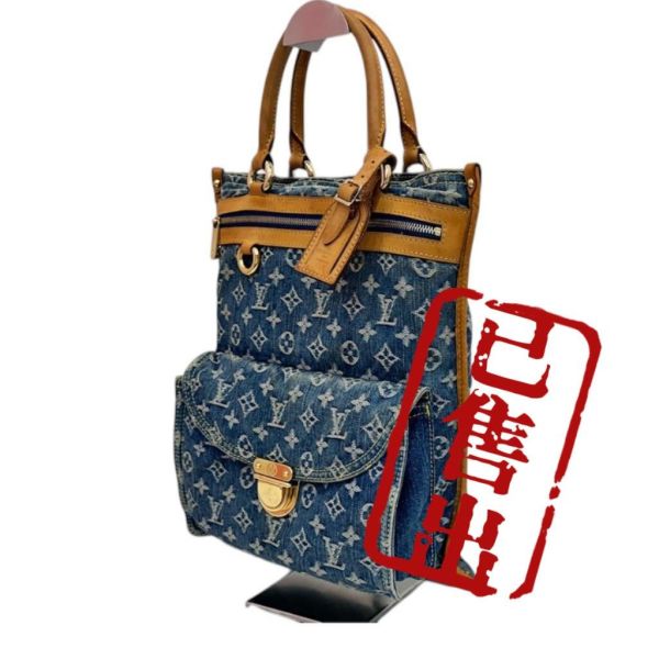 Louis Vuitton 牛仔購物手提包 