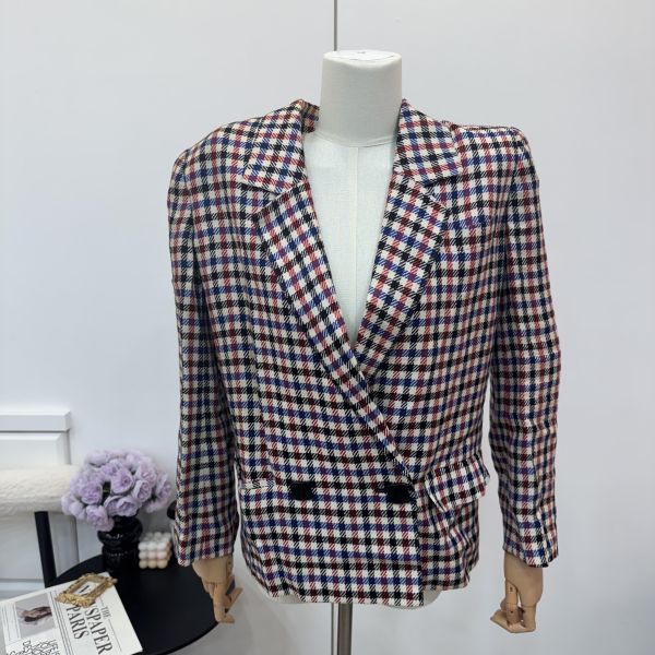 Dior 復古格紋西裝外套 