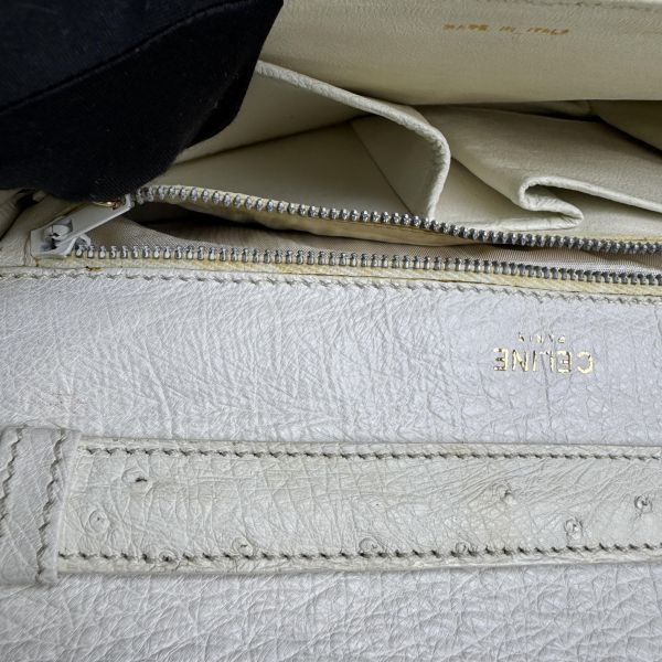 celine 鴕鳥皮古董單肩包 