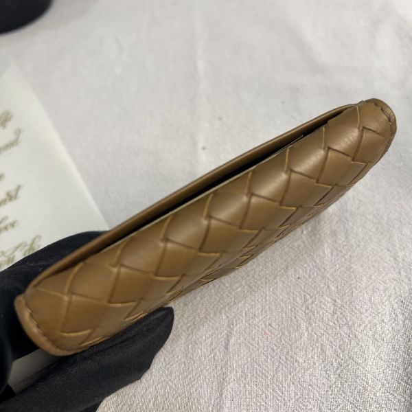 Bottega Veneta Intrecciato 棕色編織皮革名片夾 