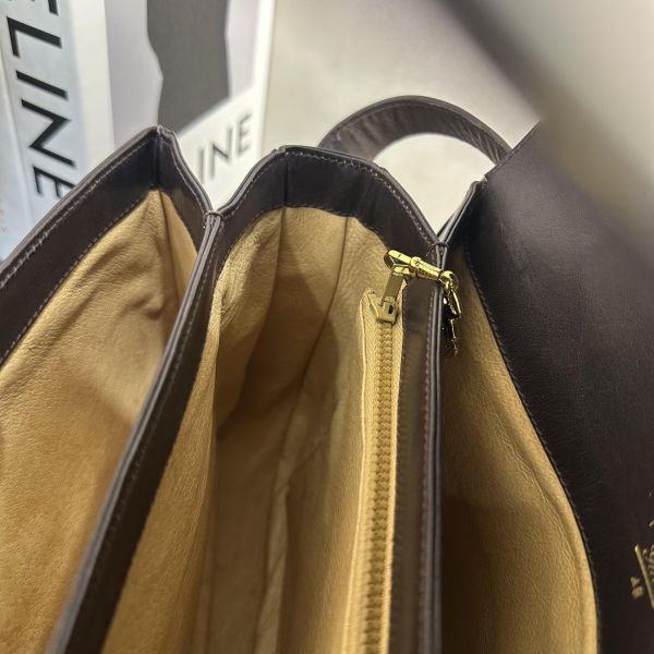 Gucci 馬銜扣 (Horsebit) 復古棕色皮革單肩包* 