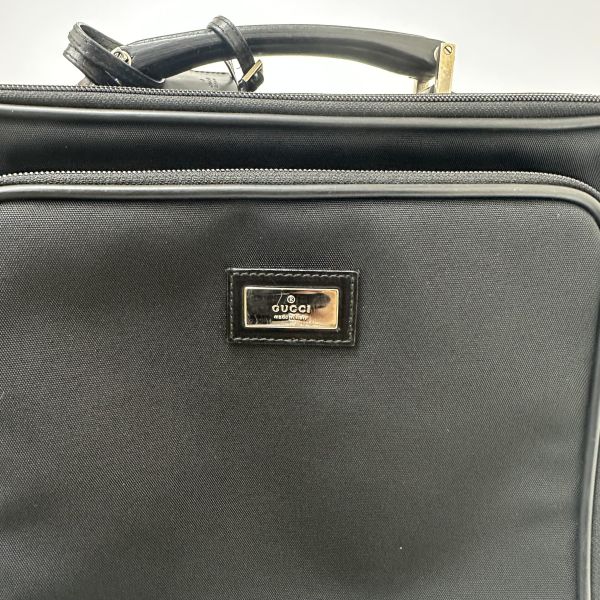 Gucci 黑色尼龍拉桿行李箱 