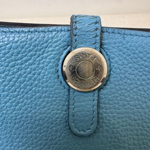 HERMÈS Béarn 牛仔藍長夾 
