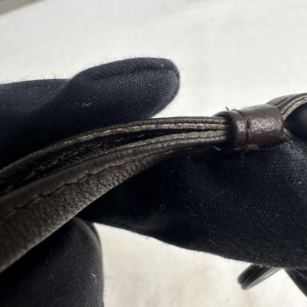 BV 中古咖啡色小編織鏡子鑰匙圈吊飾 