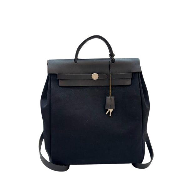 Hermès 帆布Herbag二用後背包 