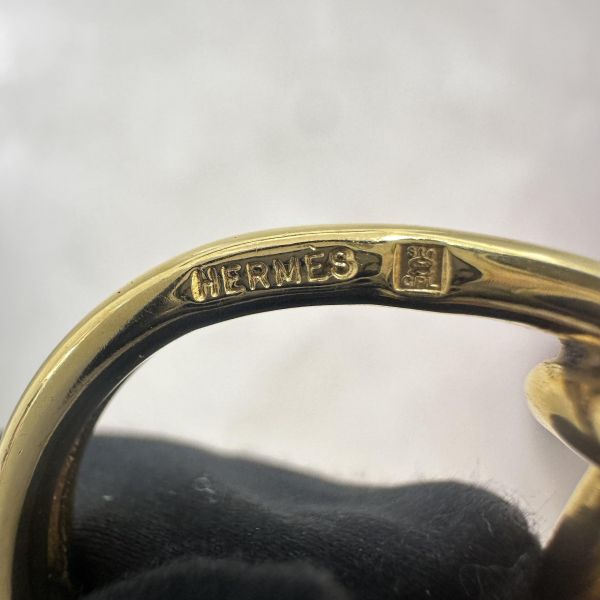 Hermes 中古金屬絲巾圍巾戒指 