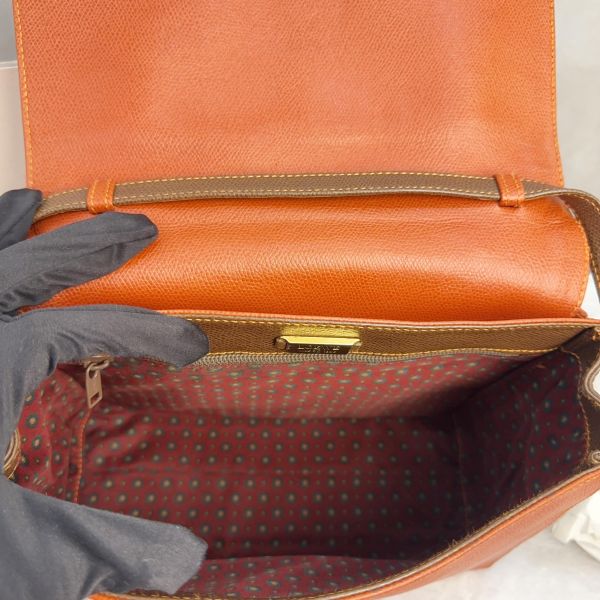 Loewe復古拼色兩用手提 肩背包 