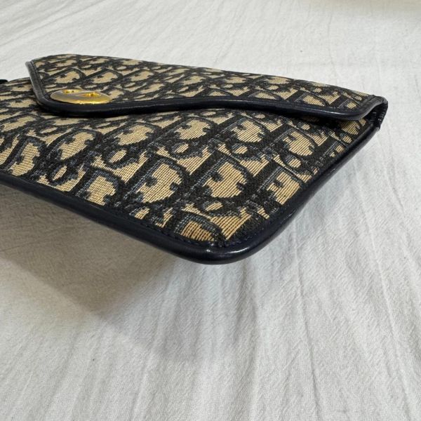 Dior 迪奧 藍花豬鼻肩背包 