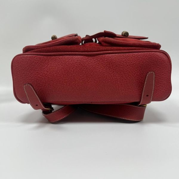 Gucci 竹子大絨面紅後背包 