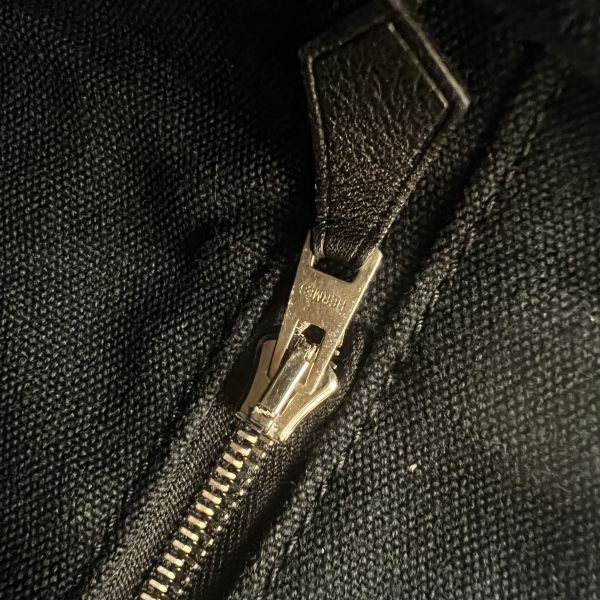 Hermès 愛馬仕 帆布拼皮購物包 