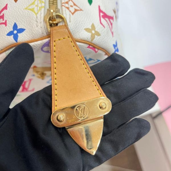 LV 村上隆白三彩 keepall 45 旅行包 