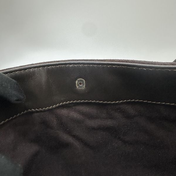 Celine 褐色絨面皮 單肩包 