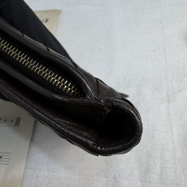 Bottega Veneta Intrecciato 編織黑色羊皮錢包 