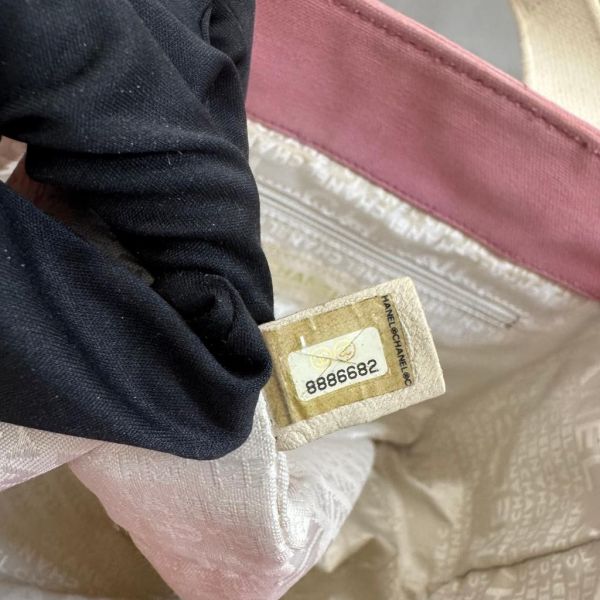 CHANEL 復古粉紫色帆布小托特包 