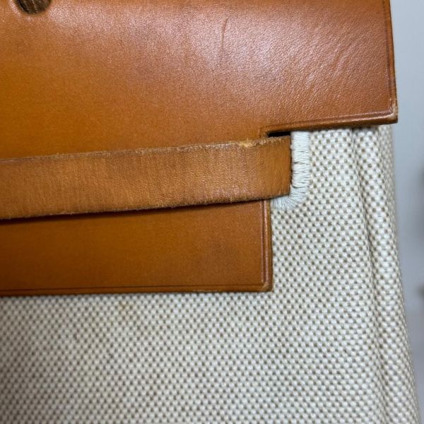 Hermès 帆布焦糖雙肩包 