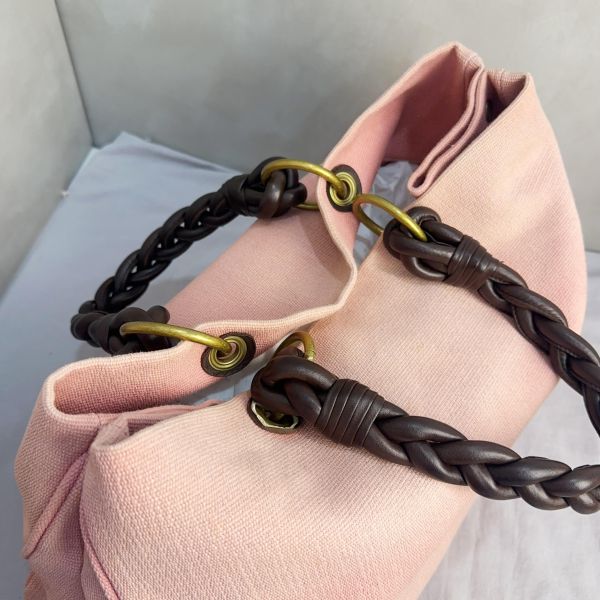 Bottega Veneta 粉紅色帆布托特包 