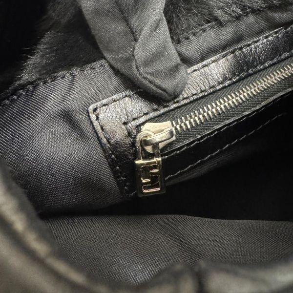 FENDI 馬毛黑色肩包 