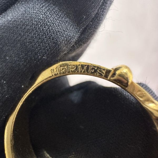 Hermes 中古 小號金色腰帶絲巾環 