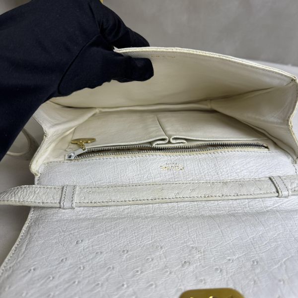 celine 鴕鳥皮古董單肩包 