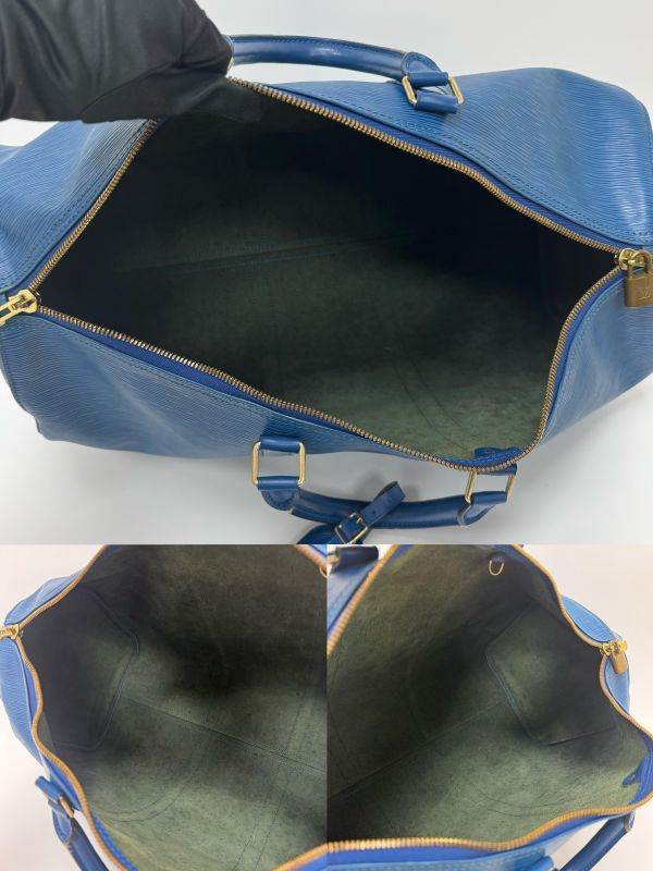 Louis Vuitton Keepall 50藍色旅行袋 