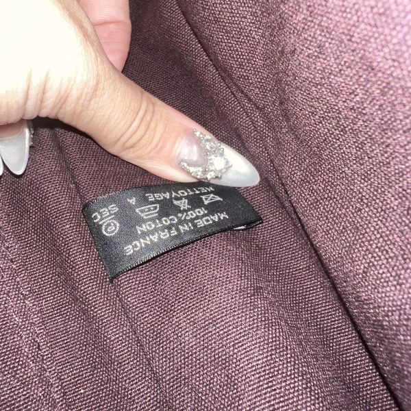 Hermès 酒紅中號帆布手袋 