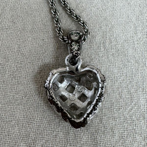 Swarovski 愛心水鑽銀色項鍊 