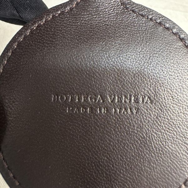 BV 中古咖啡色小編織鏡子鑰匙圈吊飾 