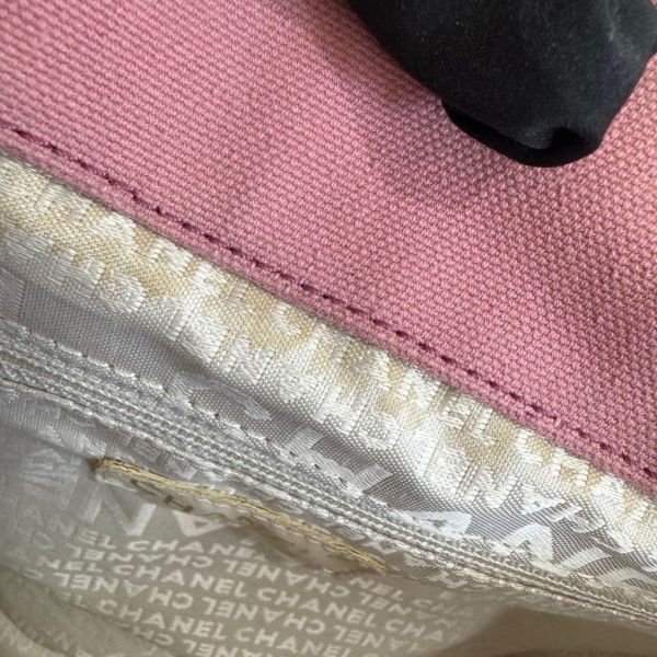 CHANEL 復古粉紫色帆布小托特包 