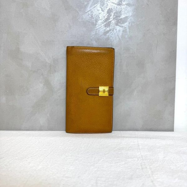 Hermès 駝色長夾 