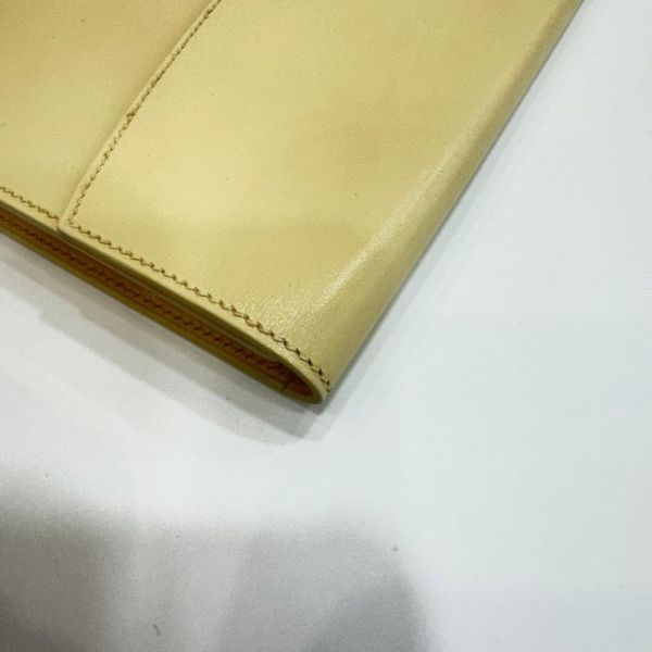 HERMES 奶白色牛皮鎖頭手拿包 