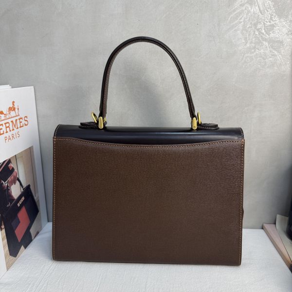 Burberry 復古拼接皮革手提包* 