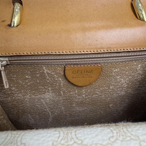 Celine 白色老花雙子星手提包 